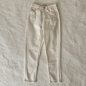 Primark Cream Off-White Mom Tapered Jeans Women’s Denim Size 4